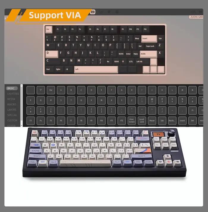 Kit de clavier mécanique GMK87 avec écran d'affichage