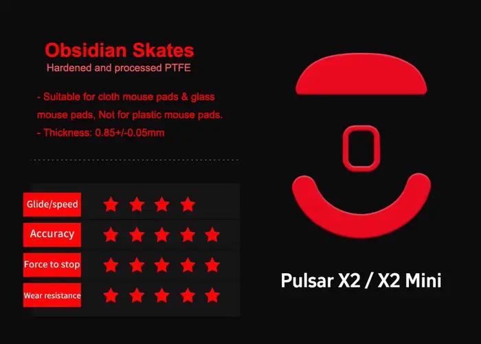 Patins X-Raypad Obsidian Control pour la série Pulsar Xlite Mouse