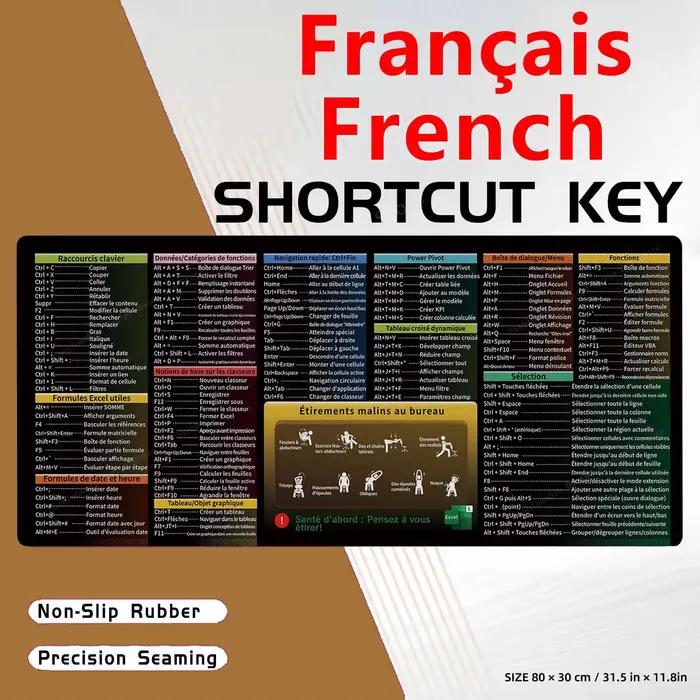Tapis de souris français Français Excel