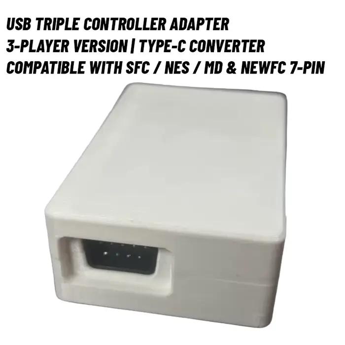 Adaptateur d'interface USB Triple SFC/NES/MD vers USB-C