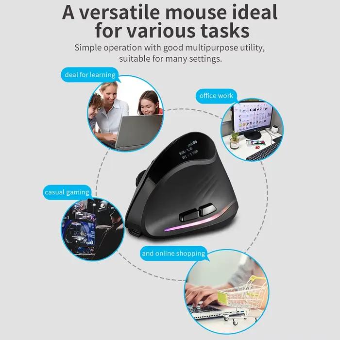 Souris sans fil ergonomique Lefon 2.4G