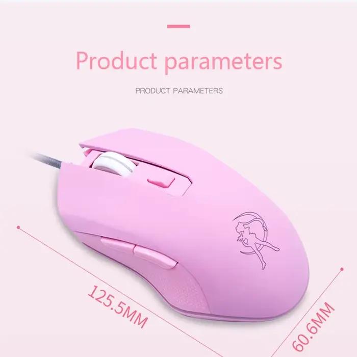 UTHAI DB49 souris rose lumineuse filaire 1600 (dpi) accessoires informatiques périphérique