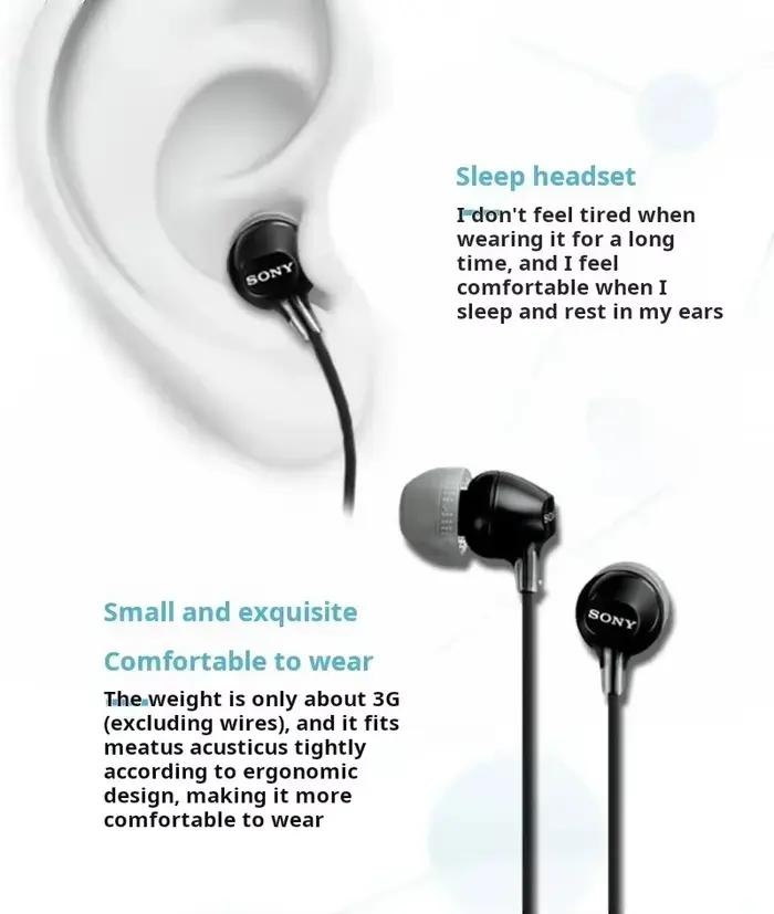 Nouveaux écouteurs intra-auriculaires filaires Sony MDR-EX15AP avec micro