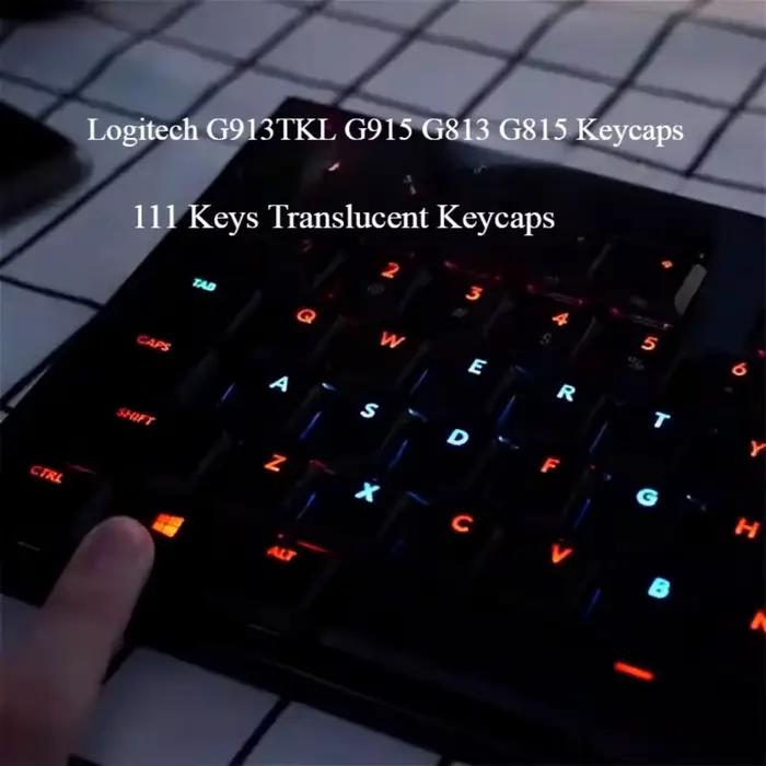 Capuchons de touches Logitech pour clavier mécanique G915/G913/G913tkl/G813TKL translucide 111