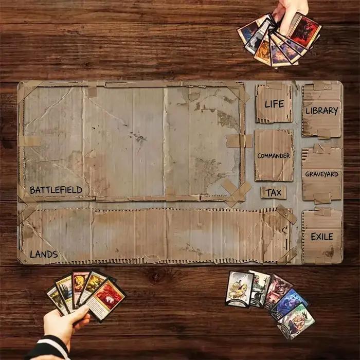 Tapis de jeu de cartes magiques style carton