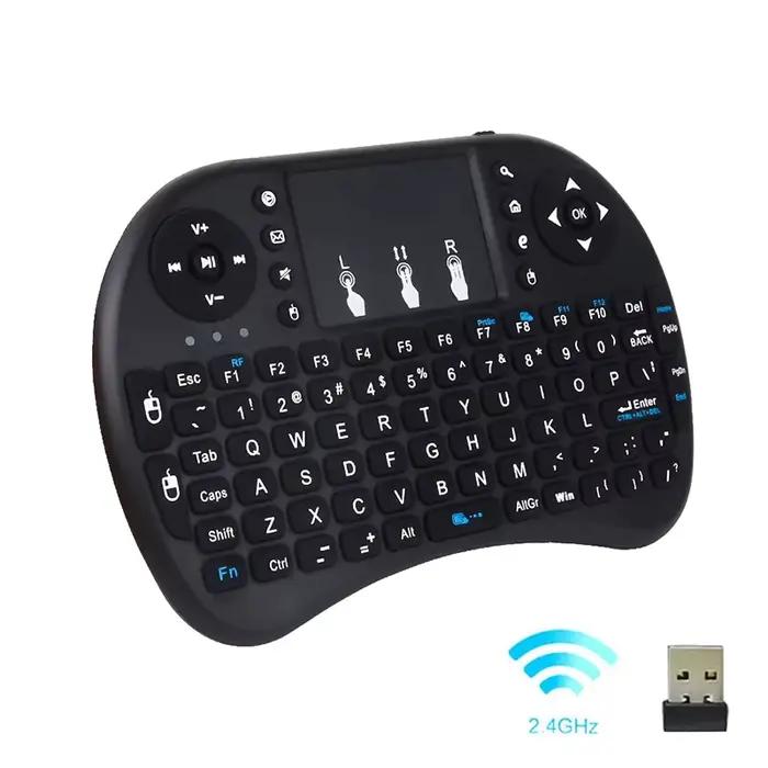 Clavier sans fil USB 2.4G avec pavé tactile batterie AAA anglaise Mini