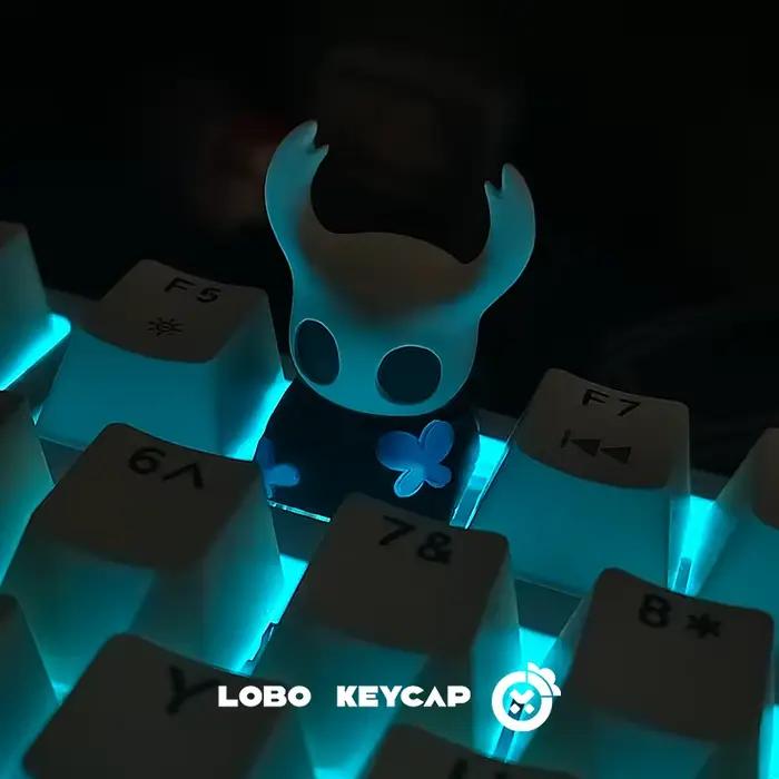 Creux chevalier Keycap Transmission de la lumière mignon personnalité résine mécanique clavier accessoire Anime unique