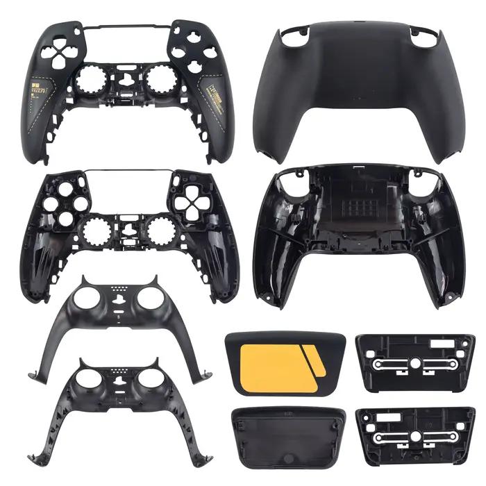 Kit de remplacement de coque avant et arrière pour manette PS5 en plastique robuste personnalisable en bleu clair pour gamers et amoureux du jeu vidéo