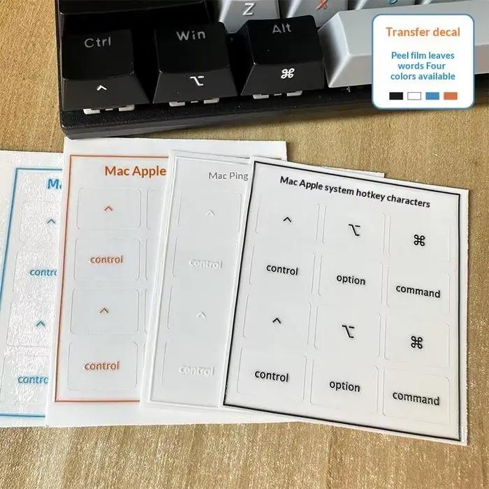 Autocollant de clavier pour touches de raccourci Mac OS