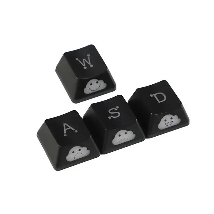 2025 nouveau jeu de capuchons de touches Emo mignon WASD flèche large capuchon de clé d'éclairage pour clavier mécanique Compatible avec MX Switch