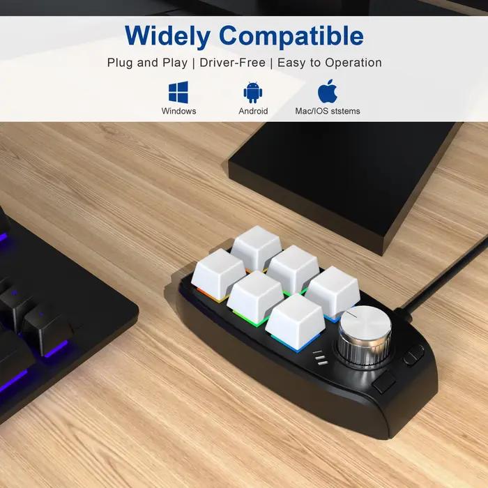 Programmation Bluetooth Macro clavier personnalisé 6 touches 3 boutons rvb bricolage