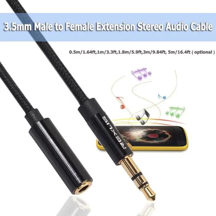 REXUS – câble d'extension Jack 3.5 mâle vers femelle