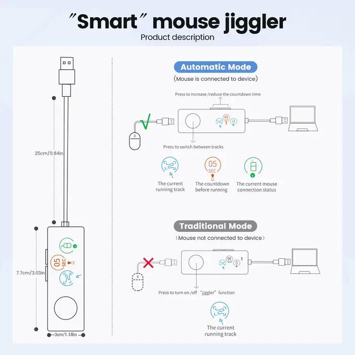 Jiggler de souris USB entièrement automatique