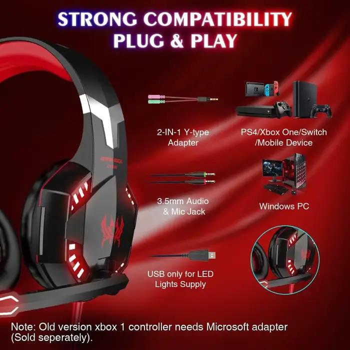 Écouteurs de jeu ass Surround avec Microphone antibruit