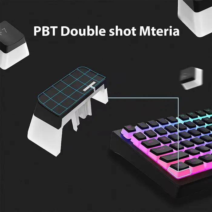 Pudding Keycap 130 touches PBT Double Shot Mteria clavier
