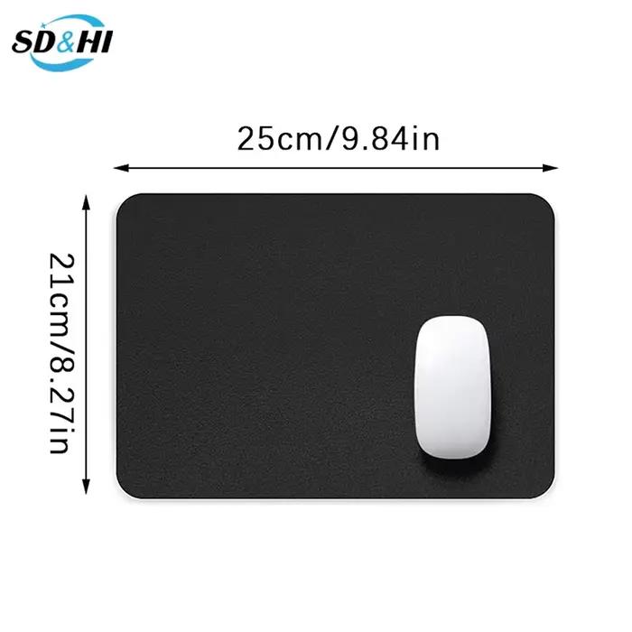 Tapis de souris en cuir PU résistant à l'eau