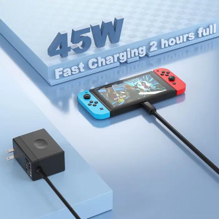 Chargeur pour Nintendo Switch adaptateur secteur 45W charge rapide