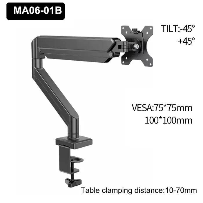 Support de montage pour moniteur acier laminé réglable inclinaison rotation capacité charge 2kg-10kg adapté écrans 13-24 pouces installation pince bureau