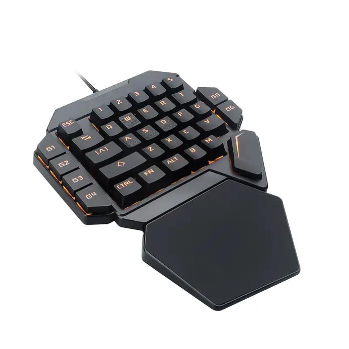 Mini clavier de jeu mécanique à une main K50 rvb rétro-éclairé Portable