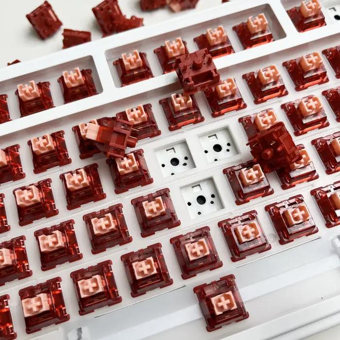 Haimu commutateur de battement de coeur linéaire silencieux 5 broches préubé en usine échangeable à chaud pour les jeux et le bureau clavier mécanique 58g