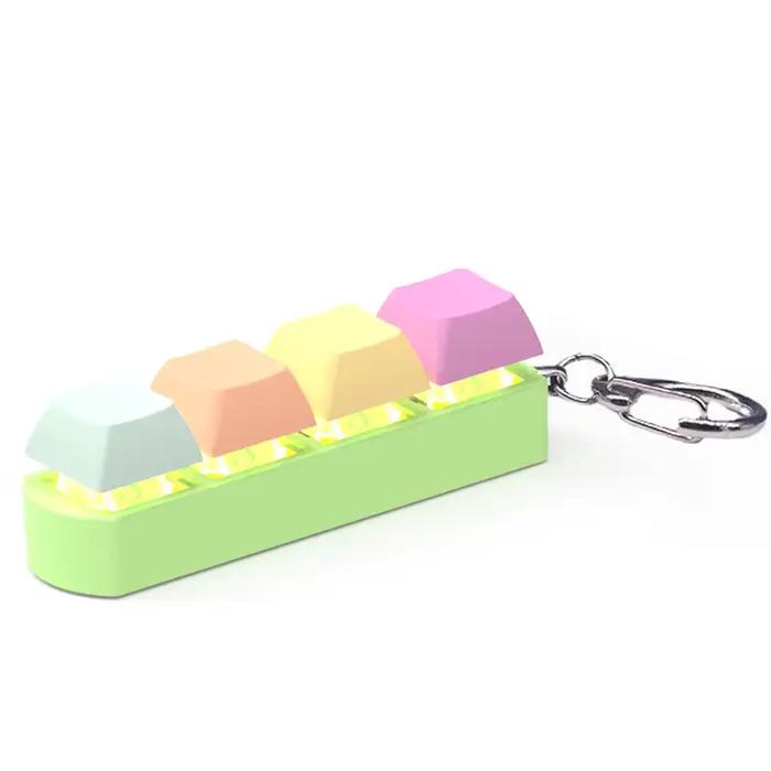Clavier clé jouet 4 touches bouton Keycap Fidget porte-clés