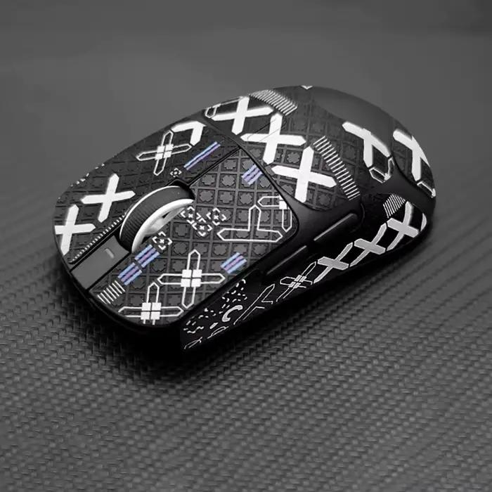 Autocollants latéraux antidérapants pour souris de jeu DIY