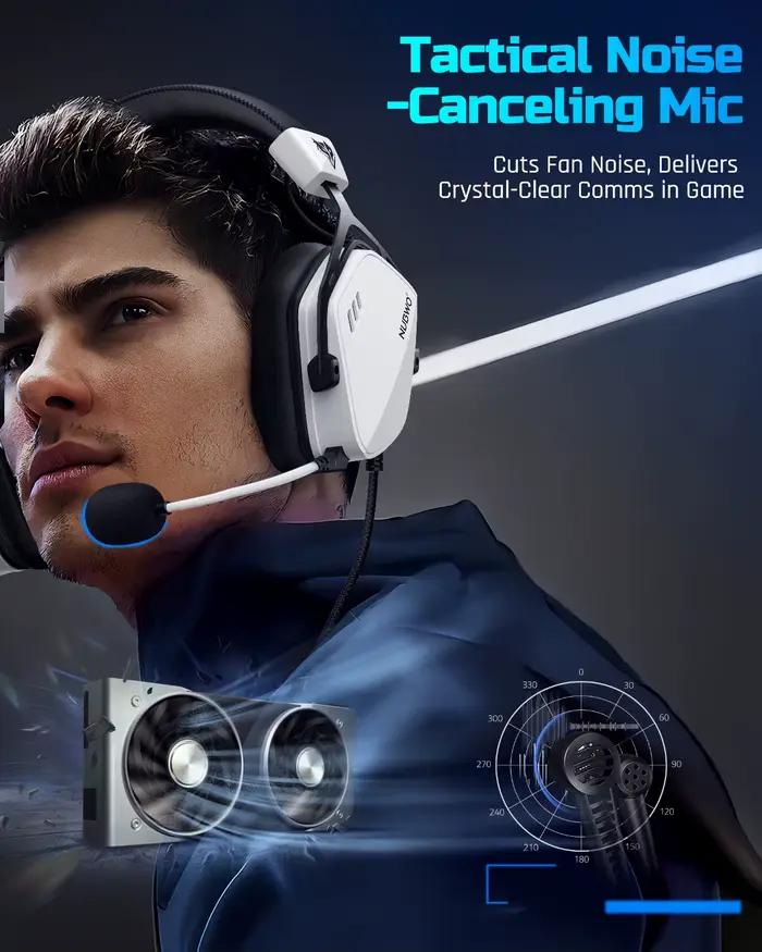NUBWO HG03 casque filaire Gamer virtuel 7.1 son Surround USB