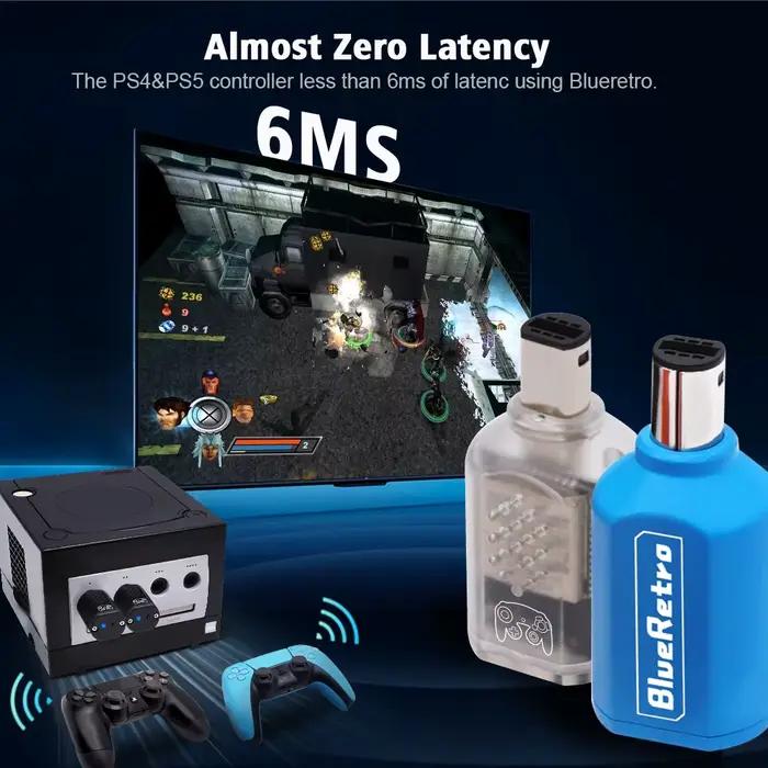 Adaptateur de contrôleurs sans fil RetroScaler BlueRetro pour Console NGC GameCube vers PS3 PS4 PS5 Switch Pro Gamesir T4 Pro Contorller