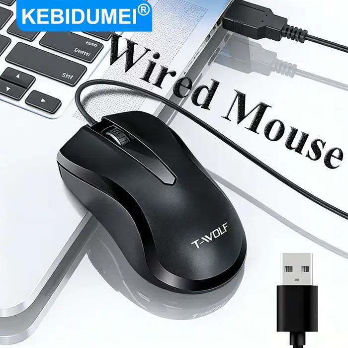 Souris de bureau filaire PHONEPACE ergonomique violet ou noir pour jeu et travail occasions spéciales professionnels et joueurs
