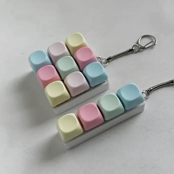 Relaxant 4/9 touches doigt clavier Keycap bouton décompression jouet soulagement du Stress Gadget pincement