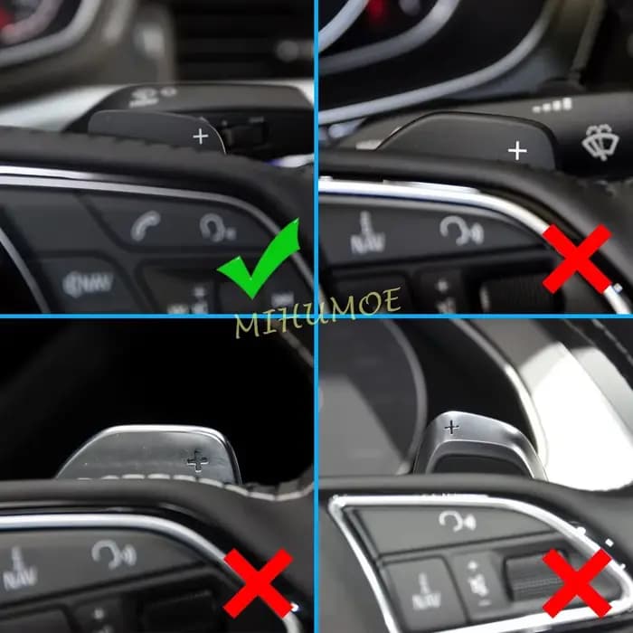 Pour Audi A3 A4 B9 A5 Q2 Q3 Q5 Sportback Q7 Q8 intérieur volant palette manette de vitesse Extension accessoires noir