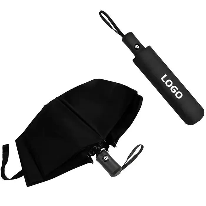 Parapluie coupe-vent avec logo de marque de voiture multiple pour hommes et femmes, parasol portable, possède un logo automatique, cadeau publicitaire d'entreprise, crème solaire