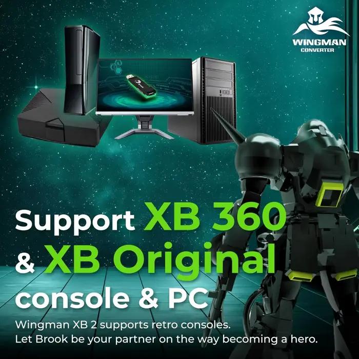 Convertisseur Brook Wingman XB 2 - Adaptateur de contrôleur sans fil pour console rétro XB