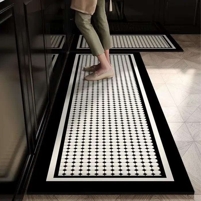 Tapis de cuisine moderne antidérapant, décoration de maison, tapis de sol à motif géométrique pour décoration de cuisine, pour salon