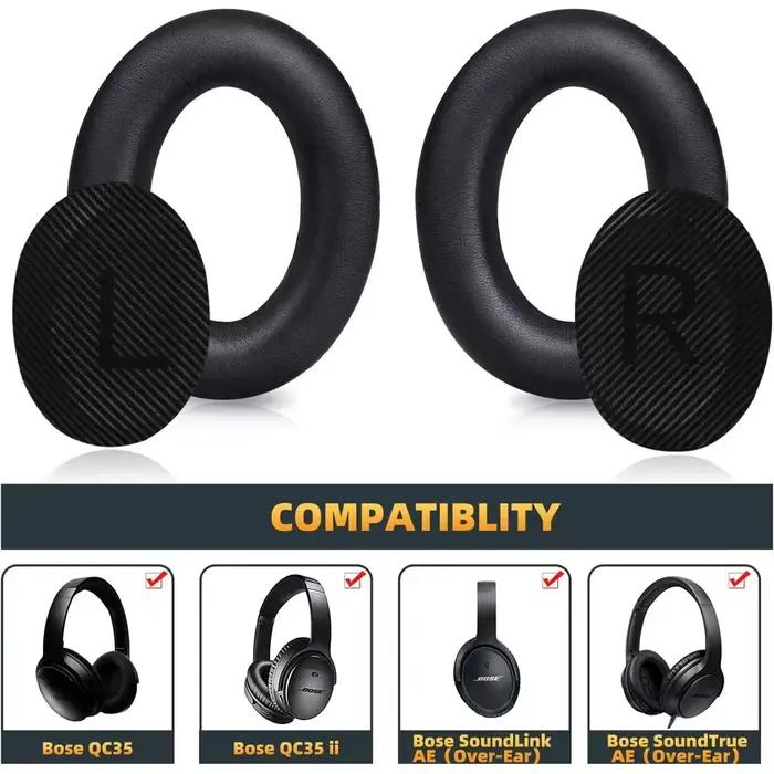 Coussinets d'oreille de remplacement haut de gamme pour casque Bose QC35 et QC35ii