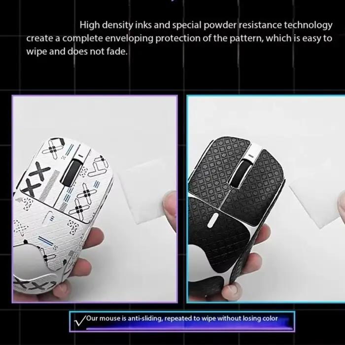 Autocollants latéraux antidérapants pour souris de jeu DIY