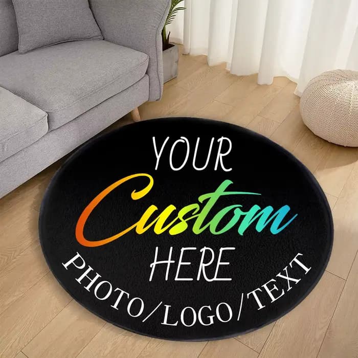 Tapis Photo personnalisé rond pour animaux de compagnie