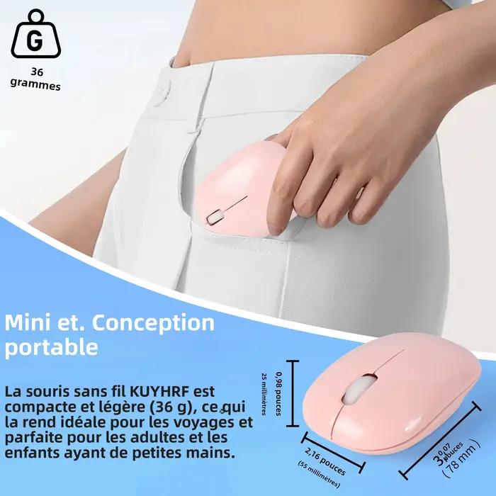 Mini souris sans fil silencieuse