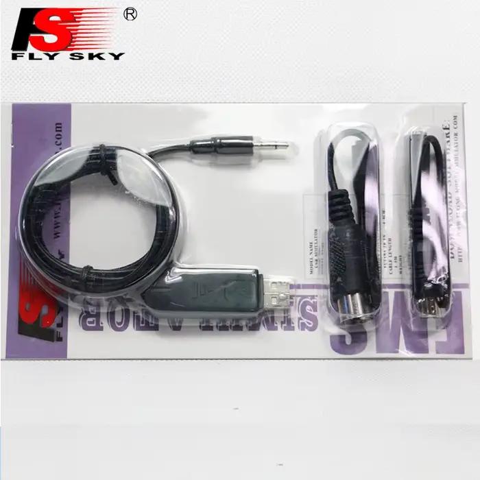 Flysky FS-SM100 RC simulateur de vol USB avec câble FMS pour transmetteur Radio FS-i6 i10 i6X FS-T6 FS-CT6B TH9X FPV