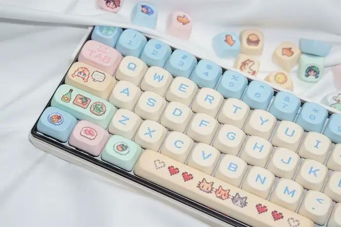Stardew Valley 78 Keycaps Pixel Cat