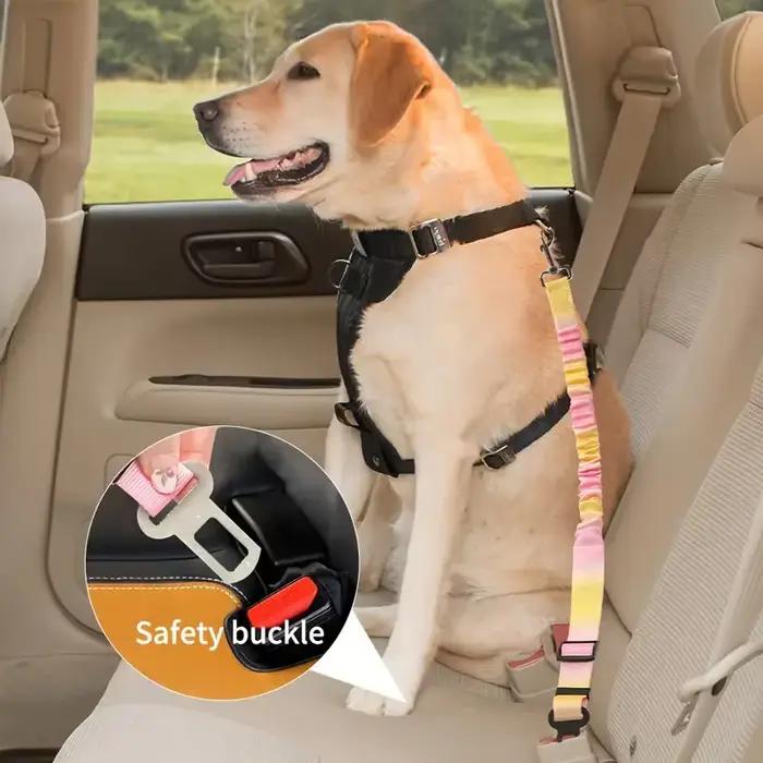 Ceinture de sécurité pour animaux de compagnie pour chiens, artefact de siège de voiture pour chiots de petite et moyenne taille, boucle de sécurité pour chats, fournitures de combat en peluche