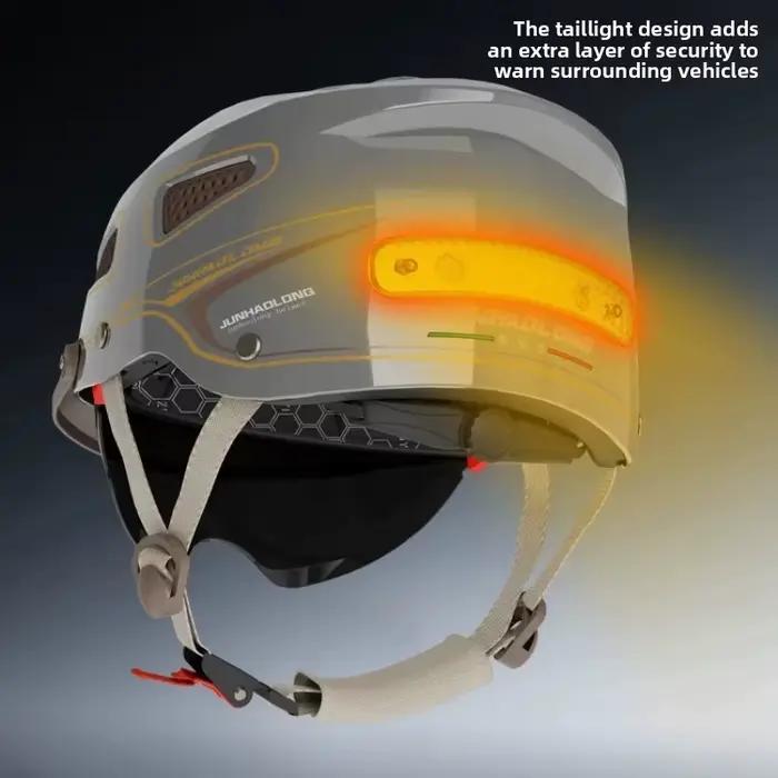 Casque Moto Demi-ouvert HOT pour Hommes et Femmes, avec Large Visière, pour Scooter Électrique et Moto