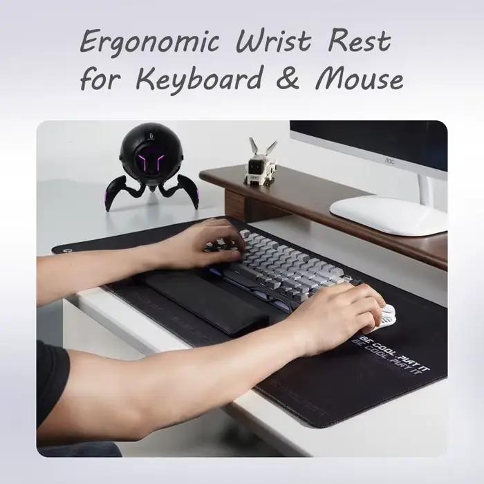 Repose-poignet ergonomique pour clavier – Coussin doux pour le bureau et les jeux