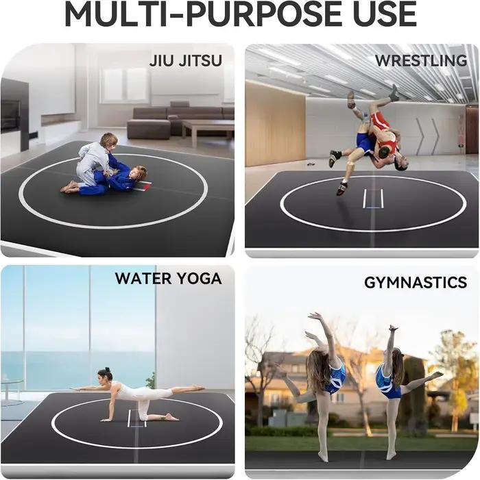 Tatames professionnels 3*3M pour le jiu-jitsu, tapis de lutte gonflable en PVC portable 10cm, Tatami BJJ MMA Arts martiaux Judo pour salle de sport