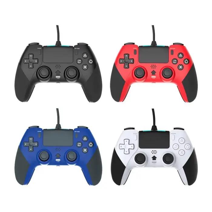 Manette de jeu filaire OWLLON avec vibration à 6 axes pour PS4 et Windows, joystick USB en ABS pour gamers Blanc Gris Noir Vert Occasions Spéciales
