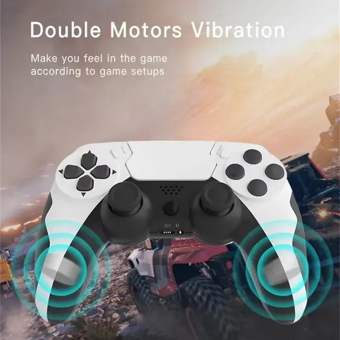 GAMINJA contrôleur sans fil Bluetooth manette Double Vibration 6 axes Joypad pavé tactile Microphone écouteur Port pour PS4 PS3 PC