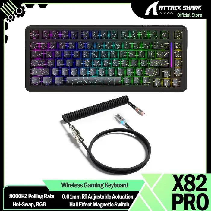 ATTACK SHARK X82PRO HE clavier de jeu à interrupteur magnétique