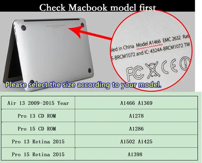 Clavier espagnol ue US pour Macbook Air Pro Retina 13 15 housse