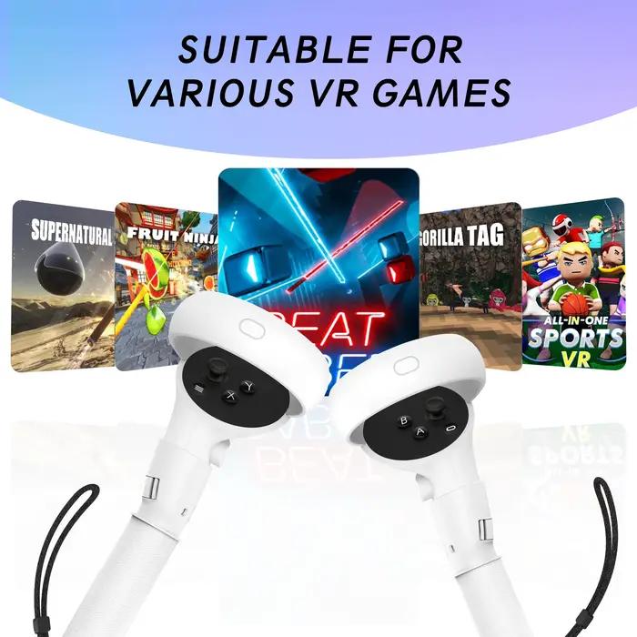 Accessoires de poignée de jeu VR compatibles avec les contrôleurs Oculus Quest 2