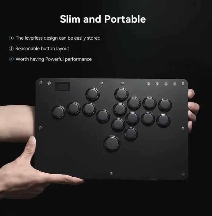 Haute42 Joystick Arcade contrôleur sans levier Hitbox Fightstick pour PC/ Ps4/ps5/Steam Fight Stick Arcade Hitbox contrôleur